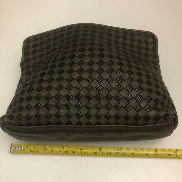 GANSON SAN FRANCISCO WOVEN LEATHER CLUTCH - Picture 9 of 14